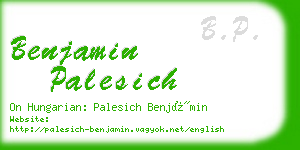 benjamin palesich business card